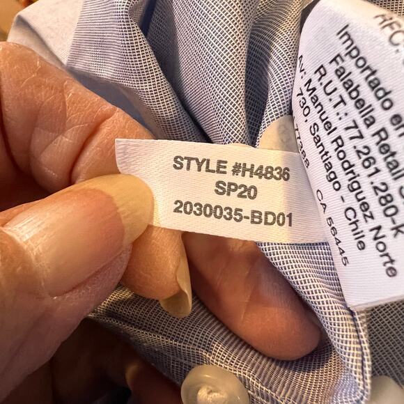 J. Crew Ludlow Slim Fit Light Blue Men's Button Down.  Size 17 - Picture 6 of 7